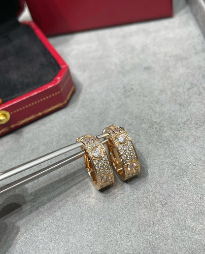 [RAFFINE] PENDIENTES DE AMOR CON DIAMANTES DE 5,5 MM