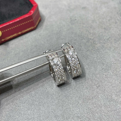 [Raffine]LOVE 5.5MM DIAMOND PAVED EARRINGS