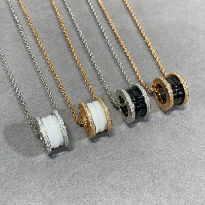 [RAFFINE] COLLAR DE CERÁMICA DE 1 DIAMANTE ZERO