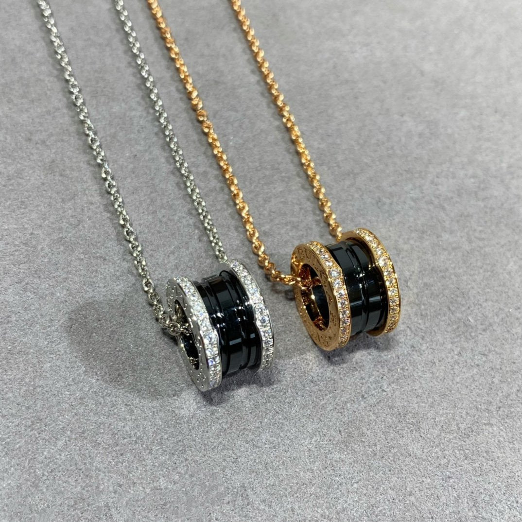 [RAFFINE] COLLAR DE CERÁMICA DE 1 DIAMANTE ZERO