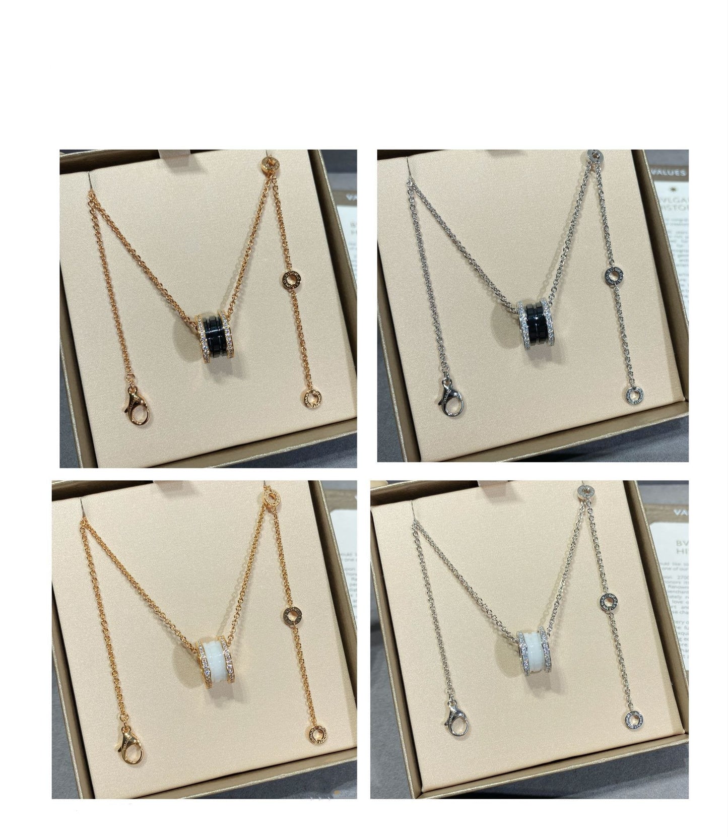 [RAFFINE] COLLAR DE CERÁMICA DE 1 DIAMANTE ZERO