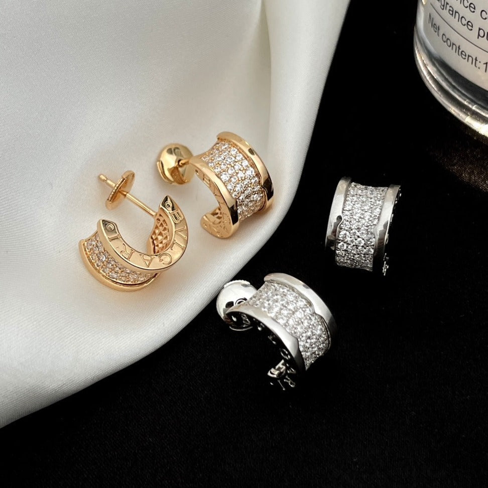 [RAFFINE] PENDIENTES DE DIAMANTES ZERO 1 PAVÉ