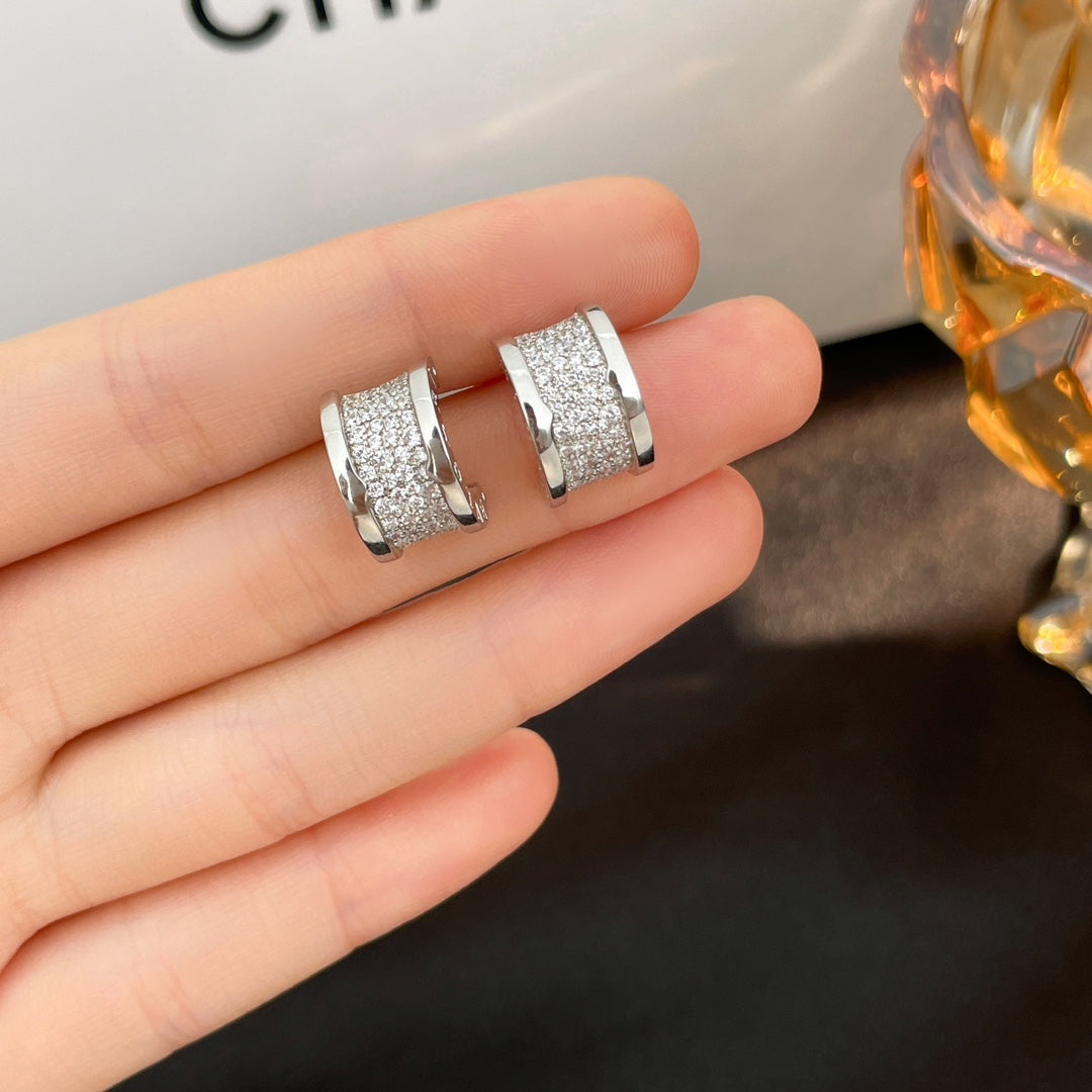 [RAFFINE] PENDIENTES DE DIAMANTES ZERO 1 PAVÉ