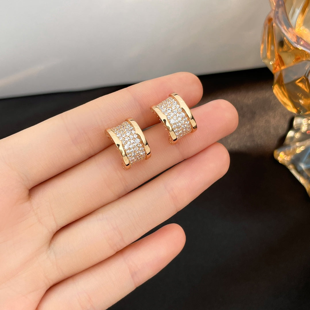 [RAFFINE] PENDIENTES DE DIAMANTES ZERO 1 PAVÉ