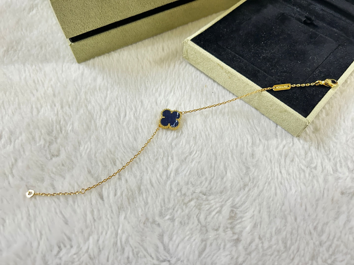[RAFFINE]CLOVER 1 MOTIF PIETERSITE BRACELET