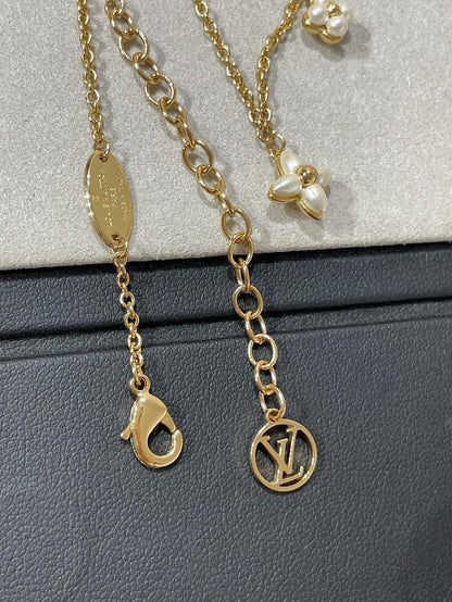 [RAFFINE]FLOWERGRAM GOLD MOP DOUBLE ROW NECKLACE