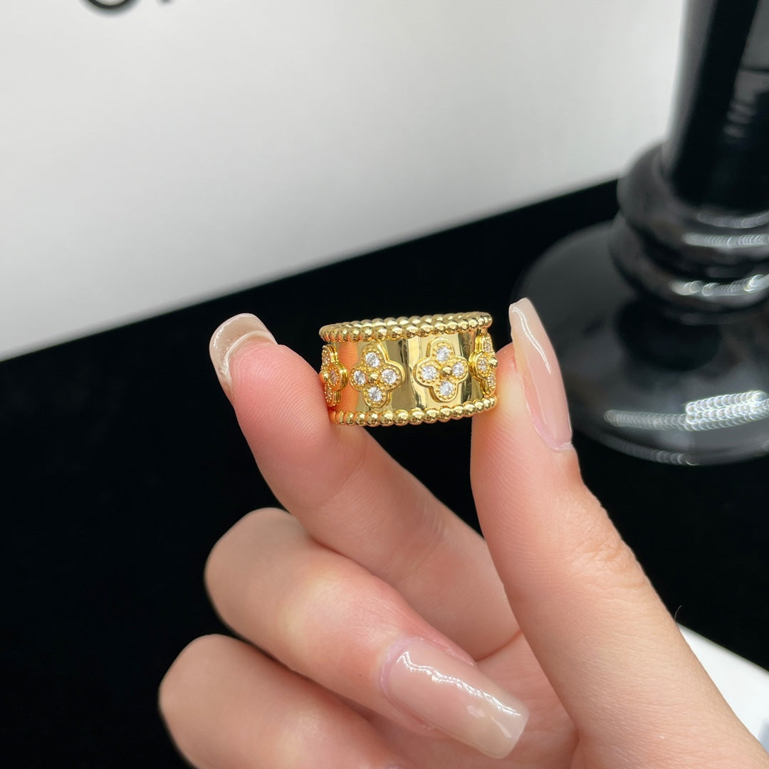 [Raffine] GROSSER PERLEE-DIAMANTRING 