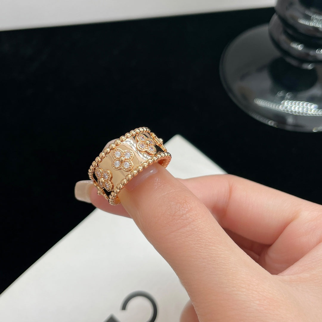 [Raffine] GROSSER PERLEE-DIAMANTRING 