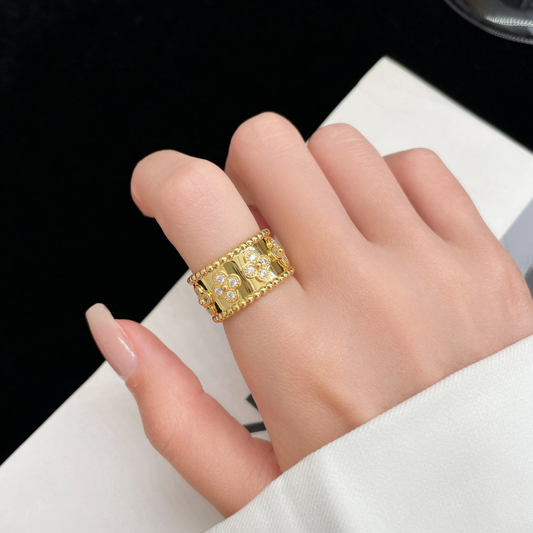 [Raffine] GROSSER PERLEE-DIAMANTRING 
