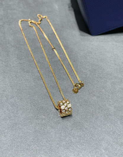 [RAFFINE]BEE LOVE DIAMOND PAVED 3 ROW NECKLACE