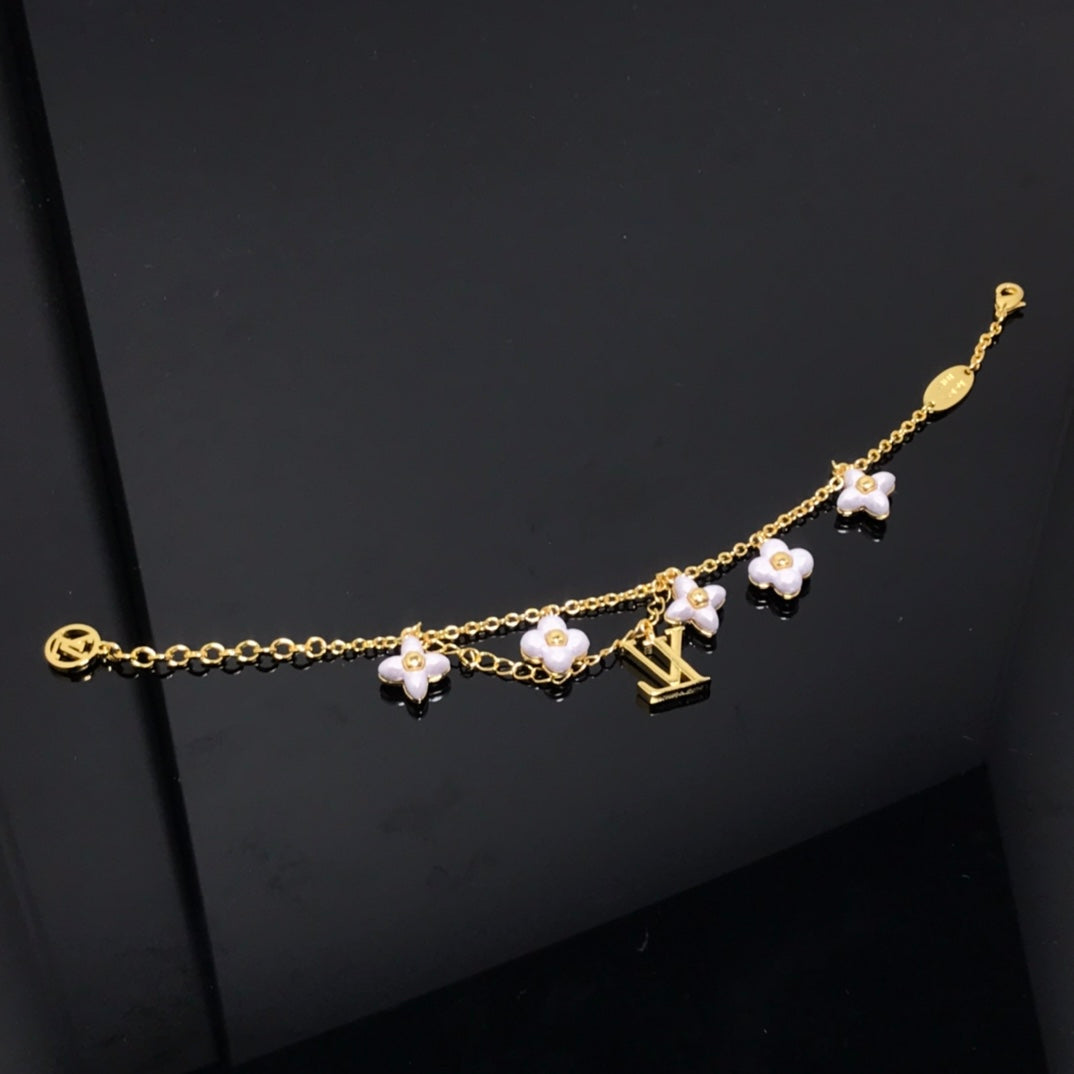 [RAFFINE]LOGO 6 MOTIF STAR AND SUN GOLD BRACELET