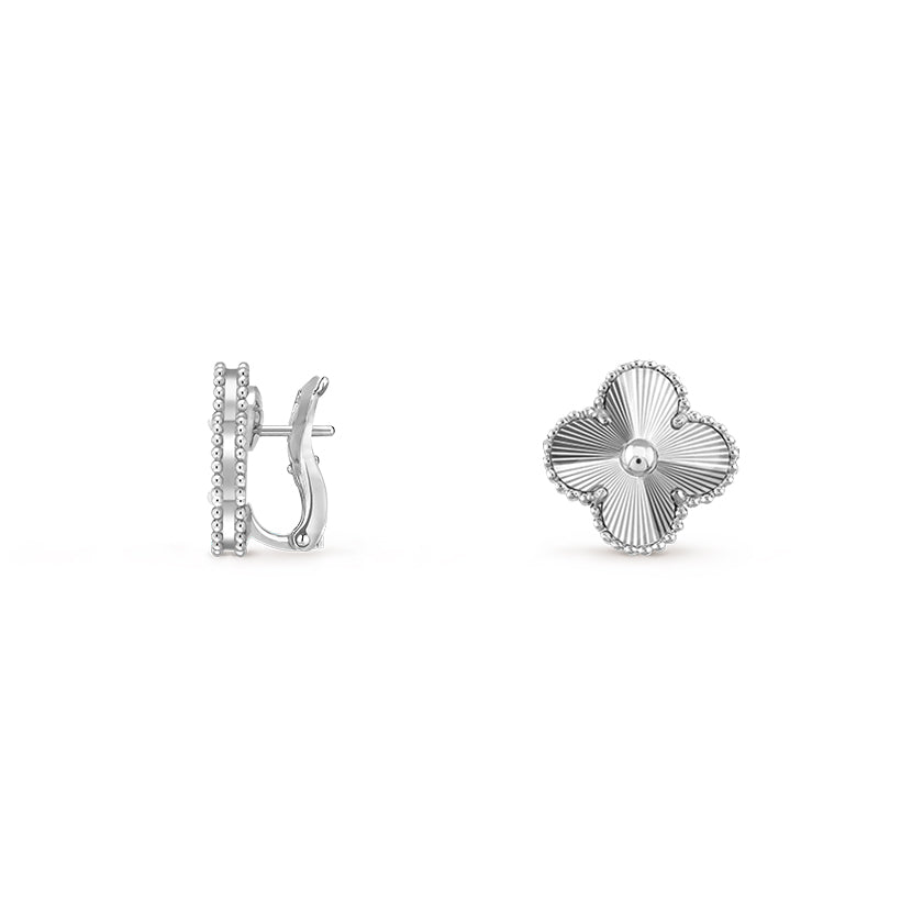 [LUXE]CLOVER SILVER 15MM MOP EARRINGS COLLECTION