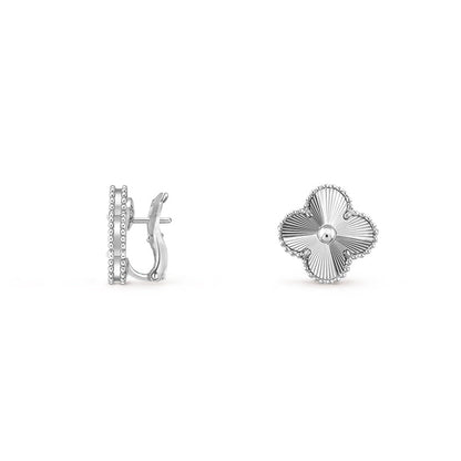 [LUXE]CLOVER SILVER 15MM MOP EARRINGS COLLECTION