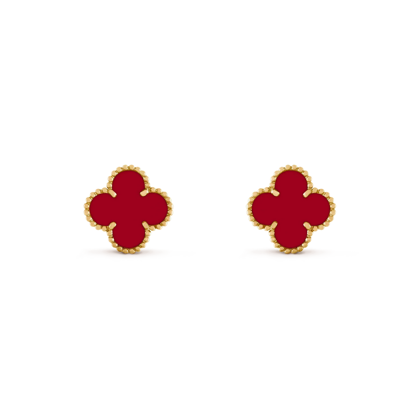 [RAFFINE]CLOVER MEDIUM 1 MOTIFS CARNELIAN  EARRINGS