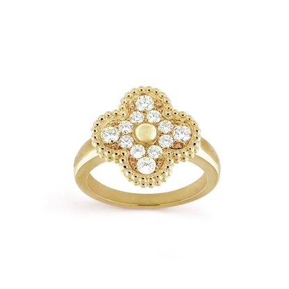 [RAFFINE]CLOVER DIAMOND RING