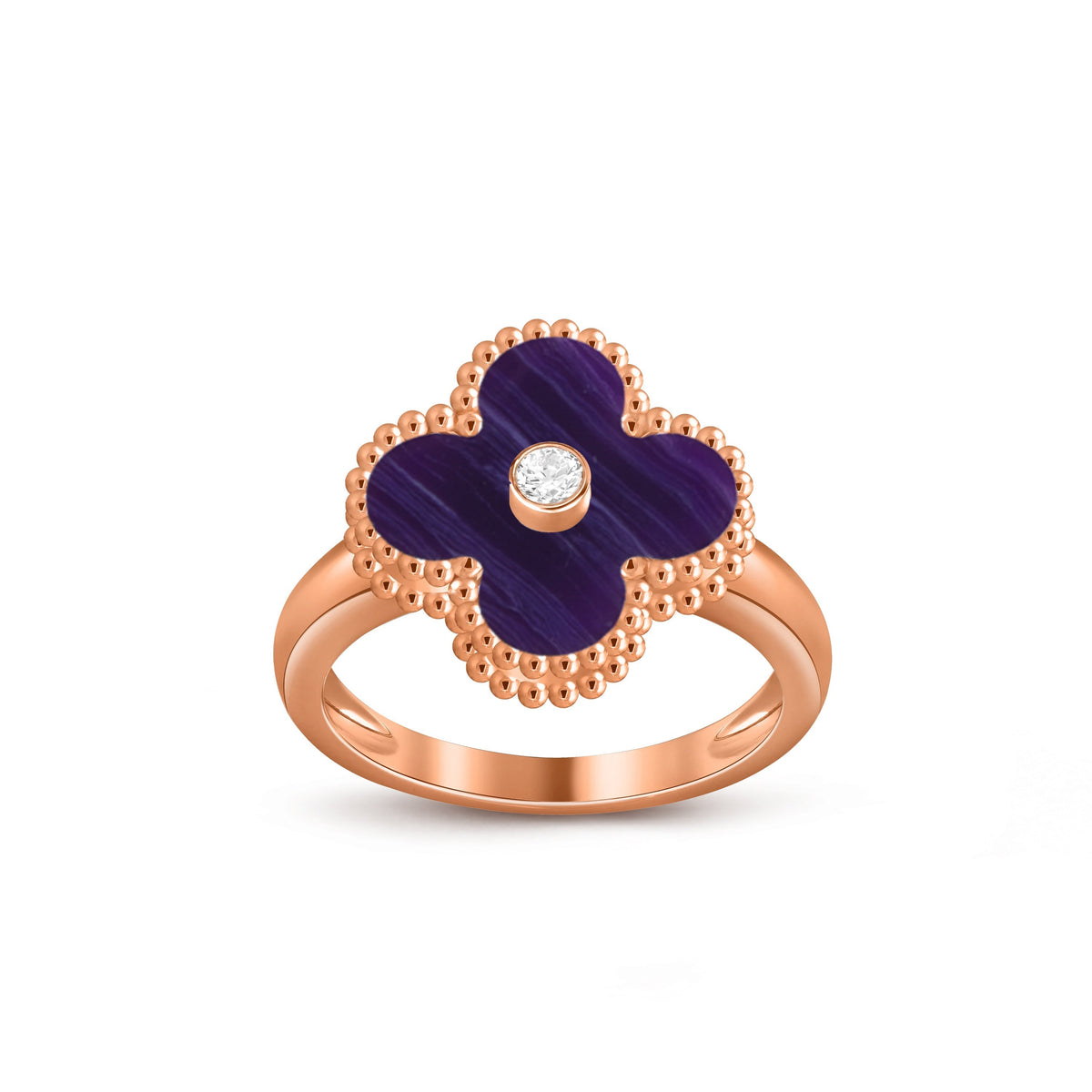 [LUXE]CLOVER DIAMOND RING ROSE GOLD COLLECTION