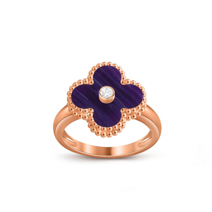 [LUXE]CLOVER DIAMOND RING ROSE GOLD COLLECTION