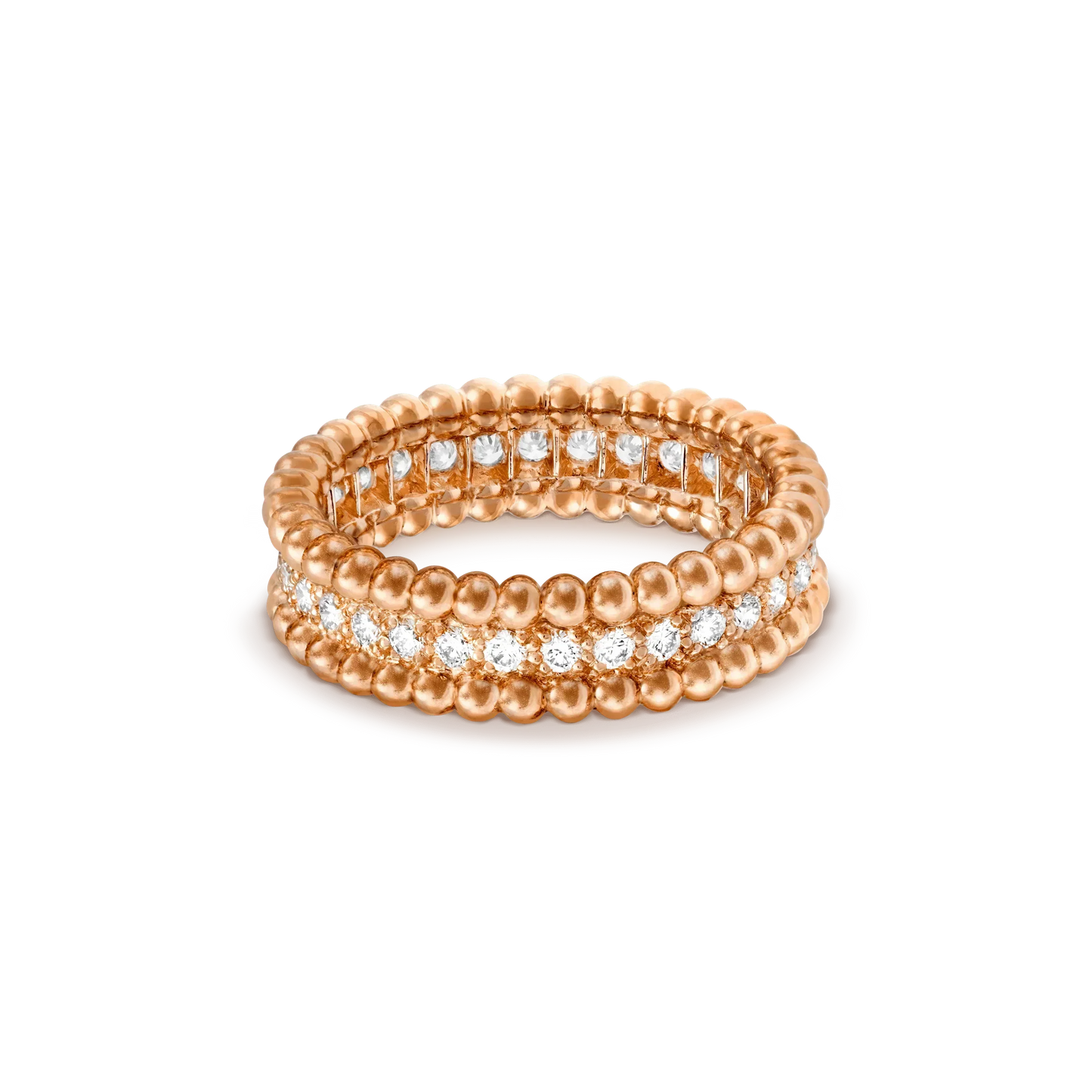 [RAFFINE] ANILLO DE ORO ROSA CON DIAMANTE PERLEE