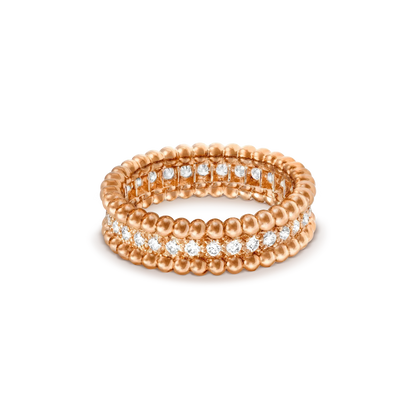 [RAFFINE] ANILLO DE ORO ROSA CON DIAMANTE PERLEE