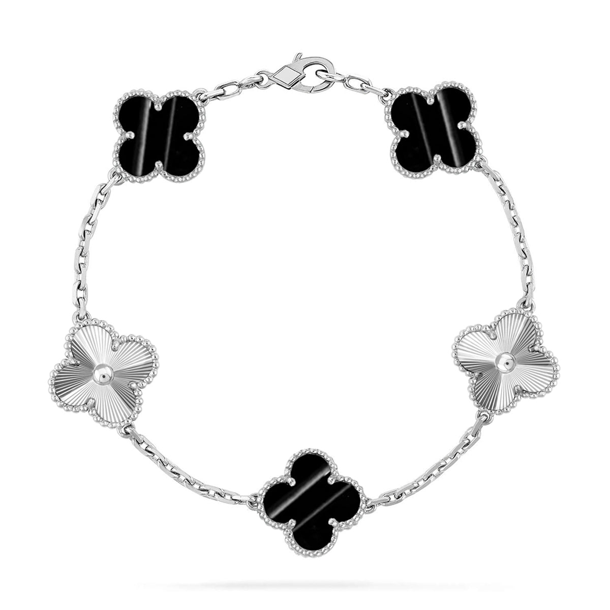 [RAFFINE] ARMBAND-KOLLEKTION MIT KLEEBÜTTEN-ANHÄNGER UND PULSARSTEIN