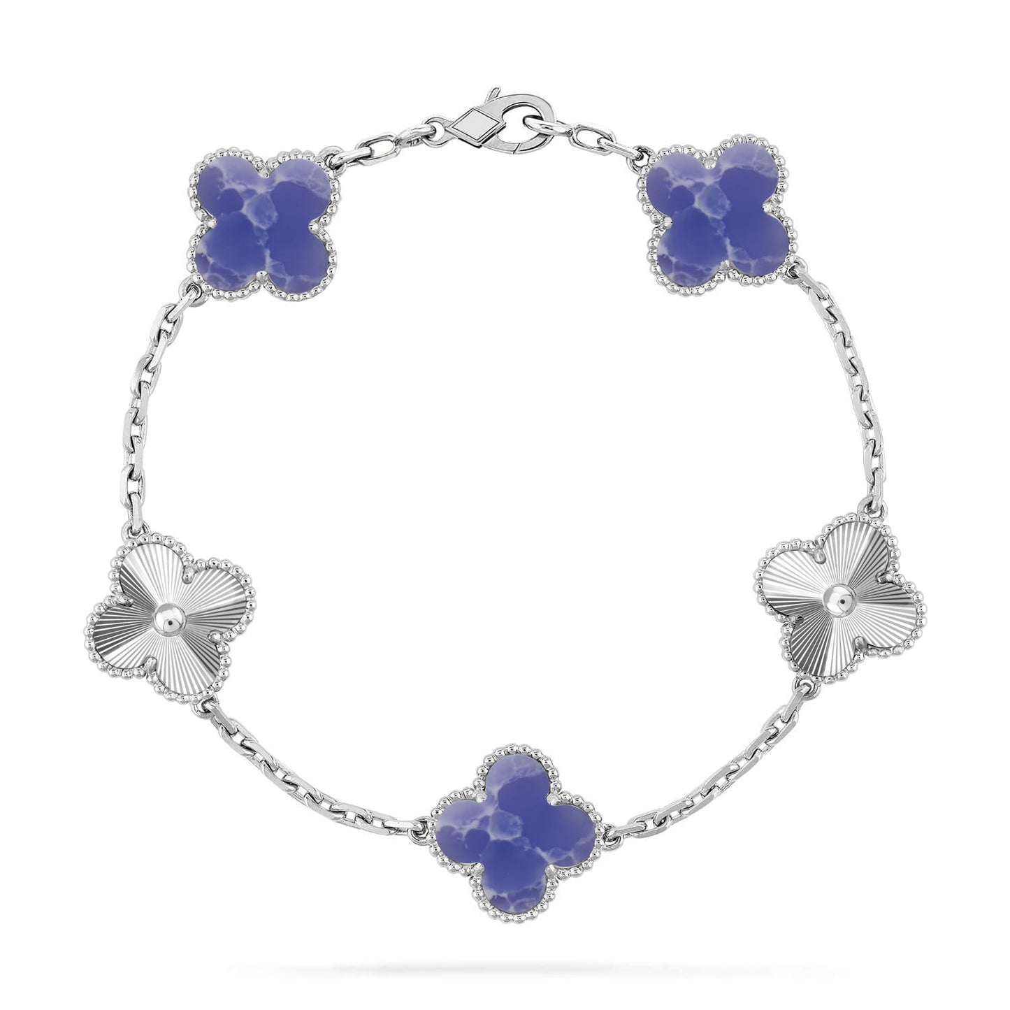 [RAFFINE]CLOVER 5 MOTIF BLUE VEINS BRACELET COLLECTION