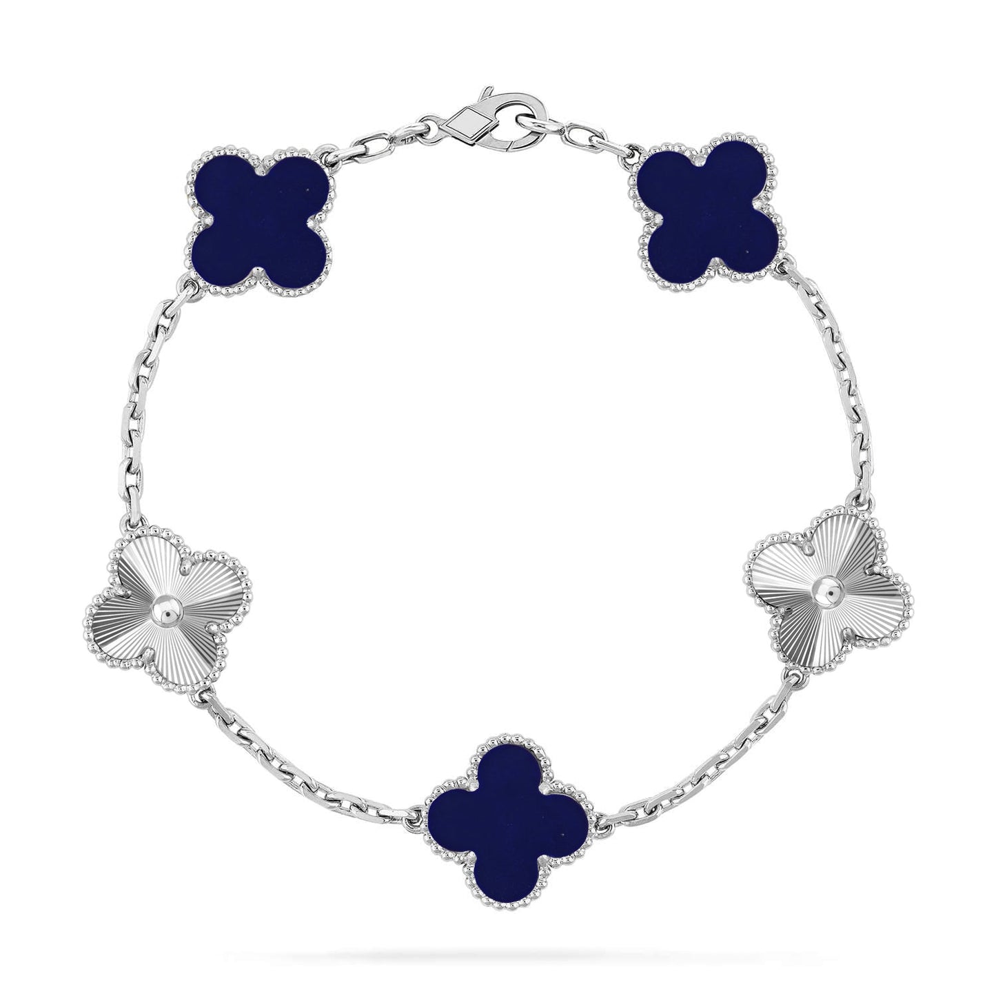 [RAFFINE]CLOVER 5 MOTIF LAPIS LAZULI BRACELET COLLECTION