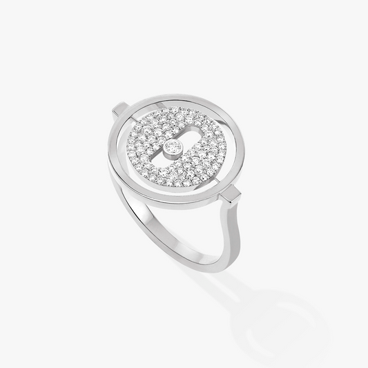 [RAFFINE]LUCKY MOVE PAVED SILVER DIAMOND RING