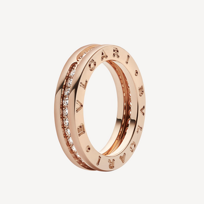 [RAFFINE]ZERO 1 ANILLO ESPIRAL CON DIAMANTES PAVÉ DE UNA BANDA