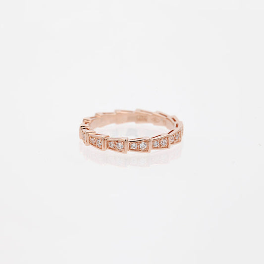 [Raffine]Anillo Serpenti Oro Rosa Pavé Diamantes 3mm