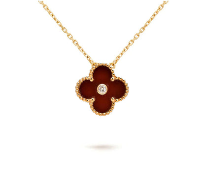 [LUXE]CLOVER 15MM CHRISTMAS LIMITED EDITION SINGLE FLOWER NECKLACE