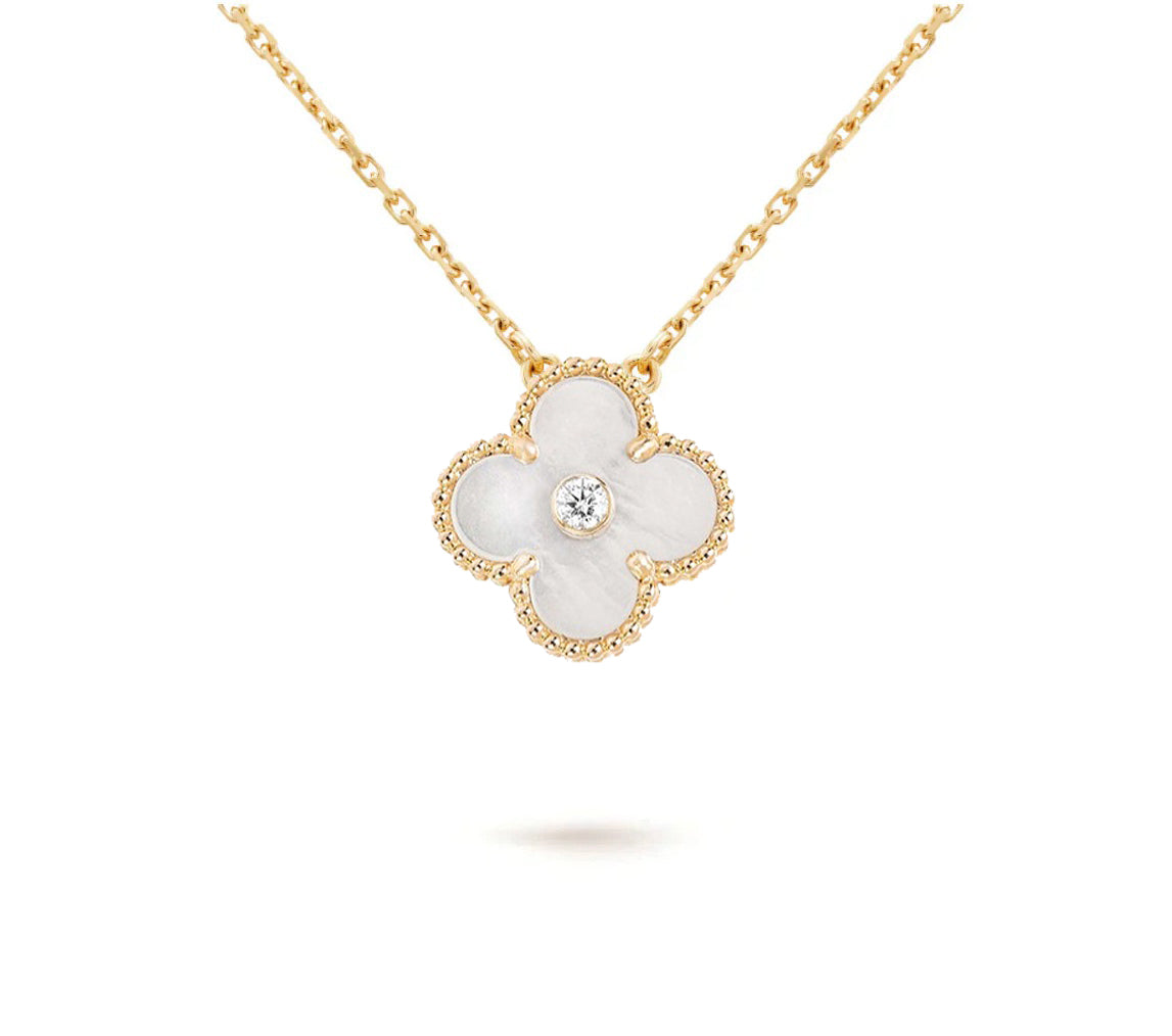 [LUXE]CLOVER 15MM CHRISTMAS LIMITED EDITION SINGLE FLOWER NECKLACE