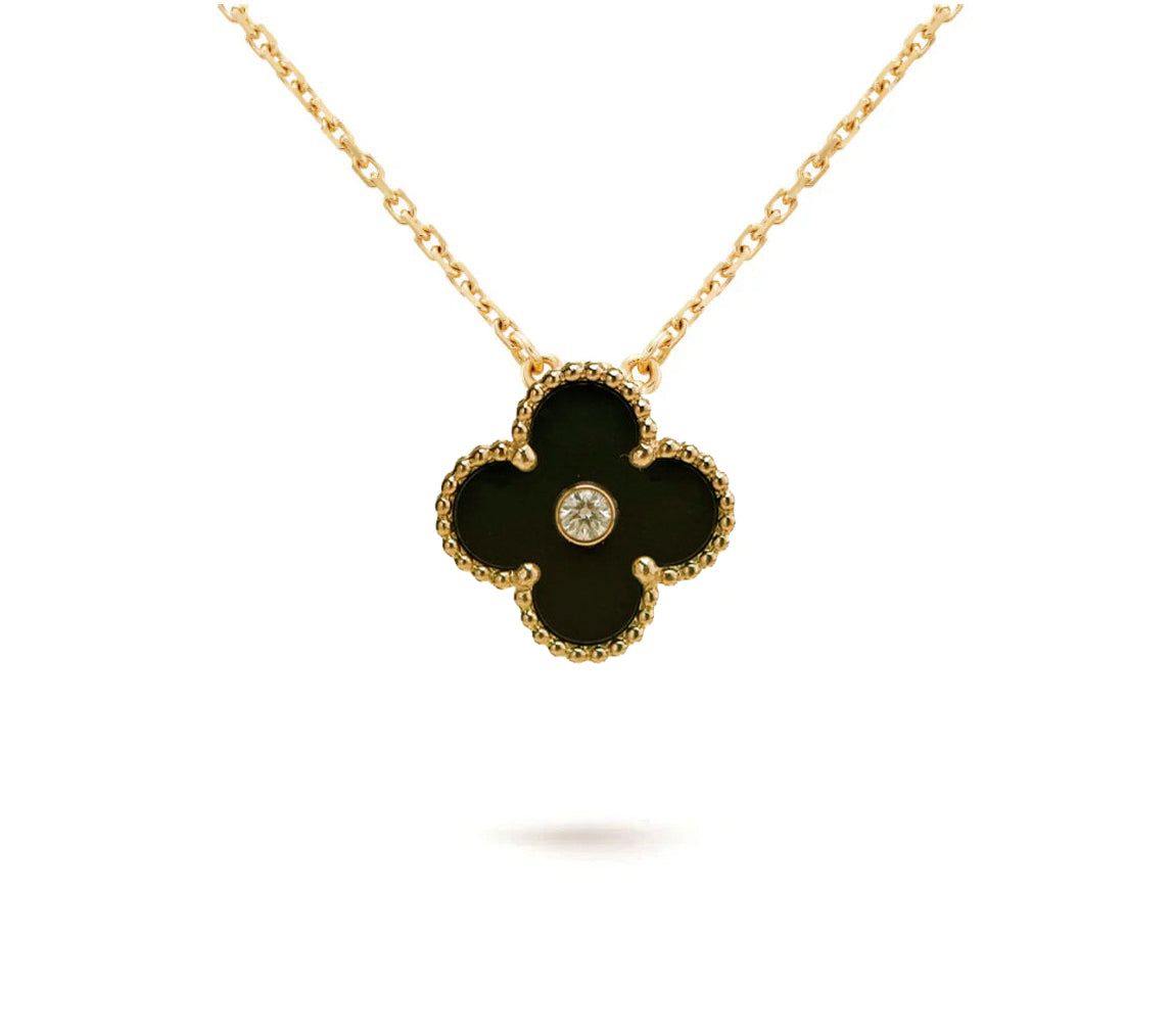 [LUXE]CLOVER 15MM CHRISTMAS LIMITED EDITION SINGLE FLOWER NECKLACE