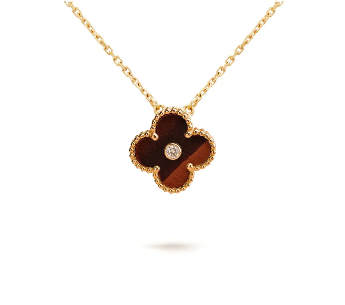 [LUXE]CLOVER 15MM CHRISTMAS LIMITED EDITION SINGLE FLOWER NECKLACE