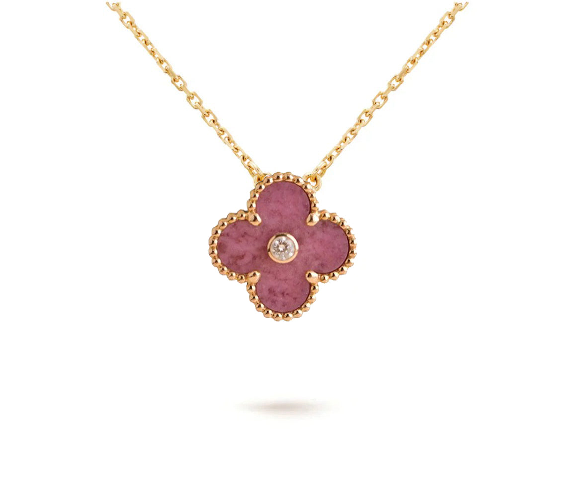 [LUXE]CLOVER 15MM CHRISTMAS LIMITED EDITION SINGLE FLOWER NECKLACE
