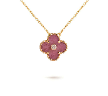 [LUXE]CLOVER 15MM CHRISTMAS LIMITED EDITION SINGLE FLOWER NECKLACE