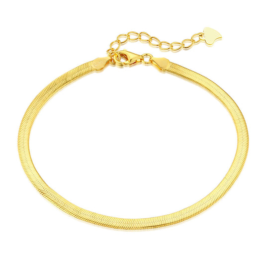 [RAFFINE]Collar de cadena de hueso de serpiente plano con cuchillas