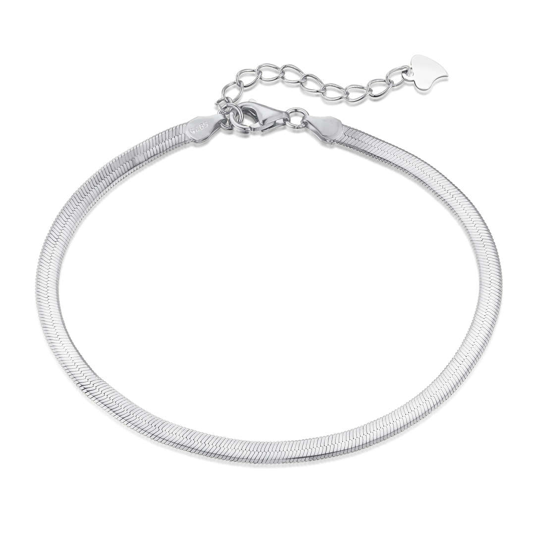 [RAFFINE]Collar de cadena de hueso de serpiente plano con cuchillas
