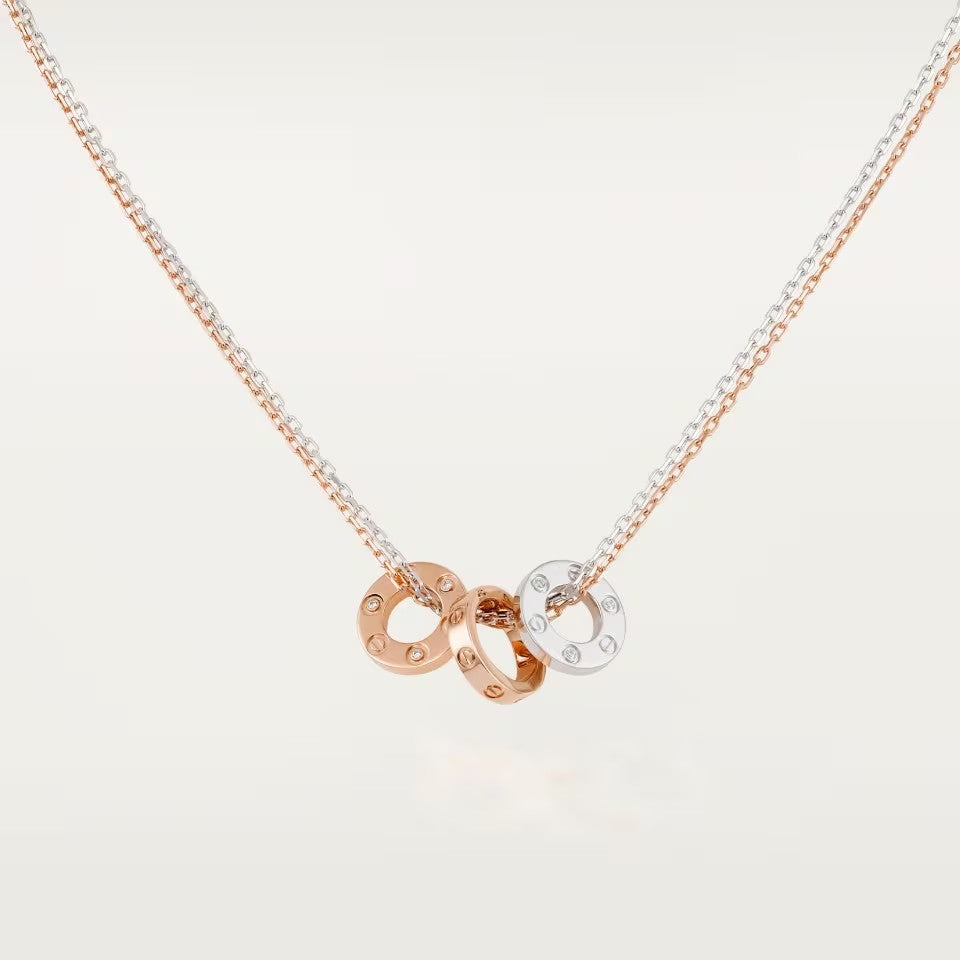 [Raffine]LOVE 6 DIAMOND PENDANT NECKLACE
