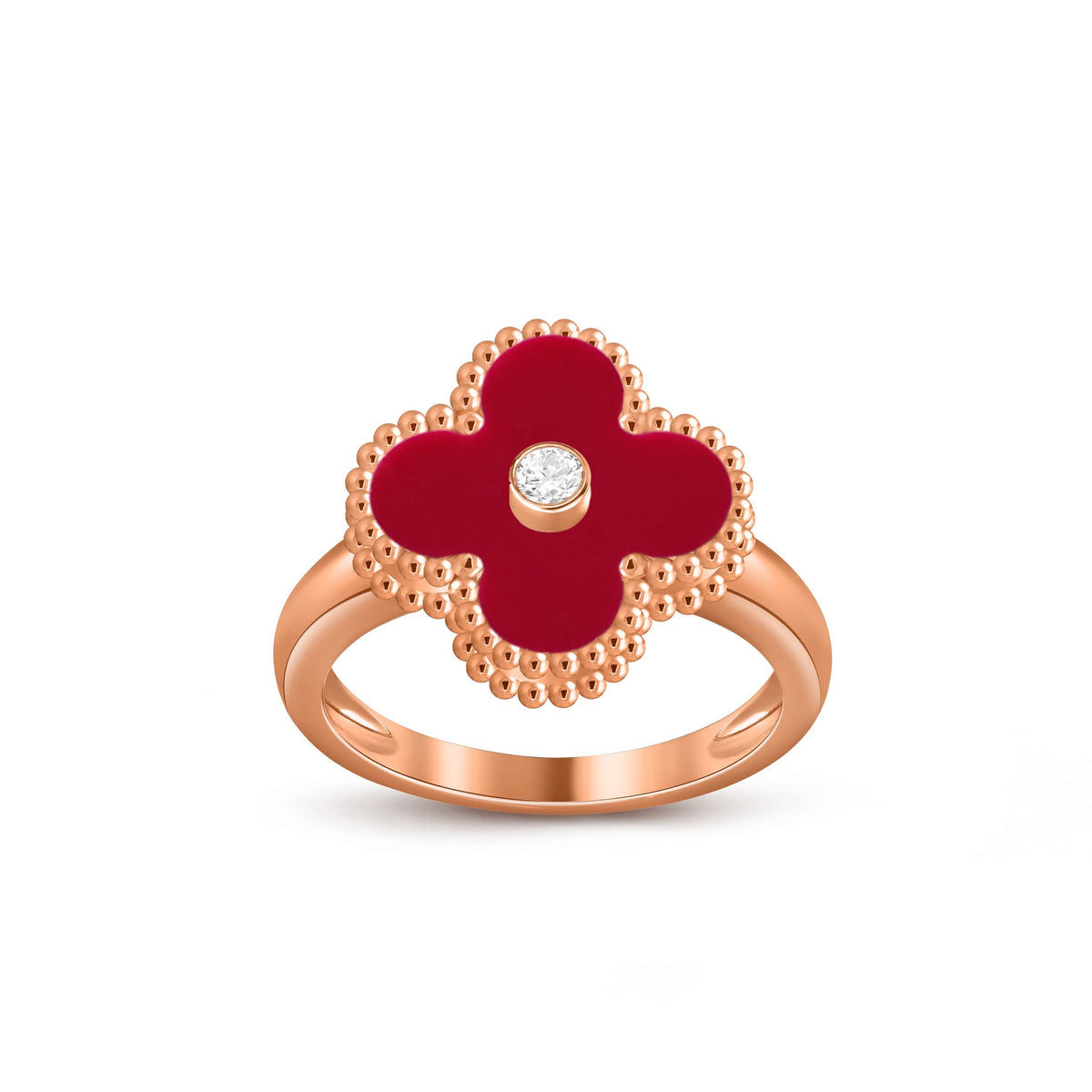 [LUXE]CLOVER DIAMOND RING ROSE GOLD COLLECTION
