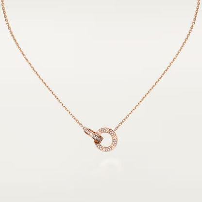 [Raffine]LOVE  FULL DIAMOND PENDANT NECKLACE