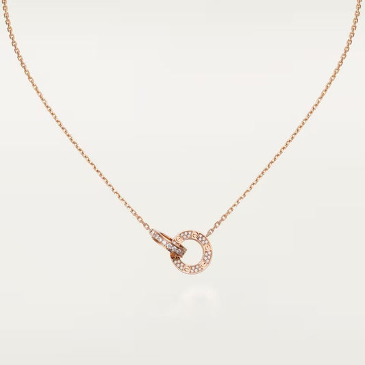 [Raffine]LOVE  FULL DIAMOND PENDANT NECKLACE