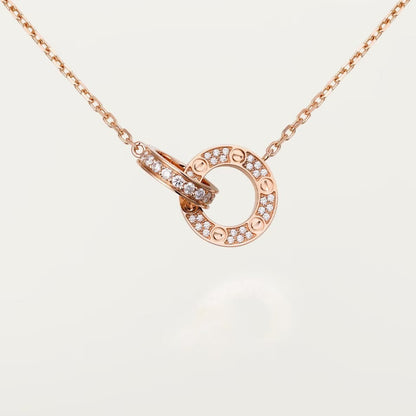 [Raffine]LOVE  FULL DIAMOND PENDANT NECKLACE