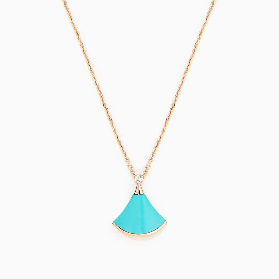 [RAFFINE] COLLAR DREAM ORO ROSA TURQUESA