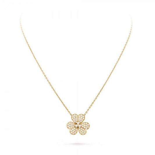 [RAFFINE]FLOWER DIAMOND NECKLACE