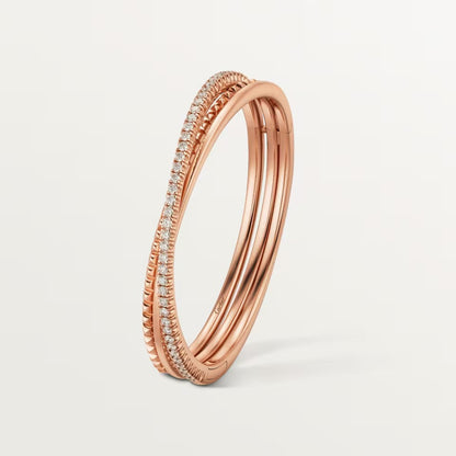 [Raffine]ETINCELLE HALF-PAVED DIAMOND BRACELET