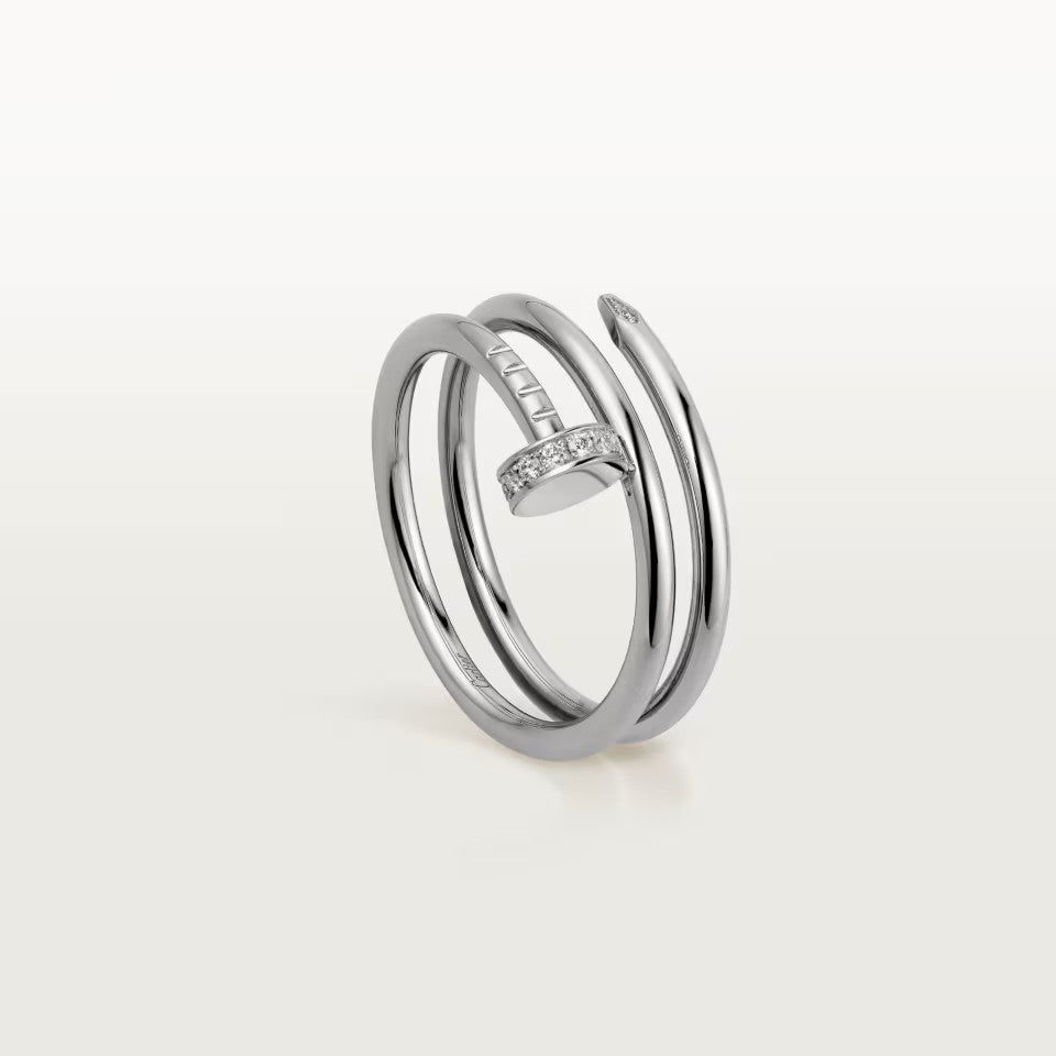 [Raffine]JUSTE RING 4.8MM HALF DIAMOND