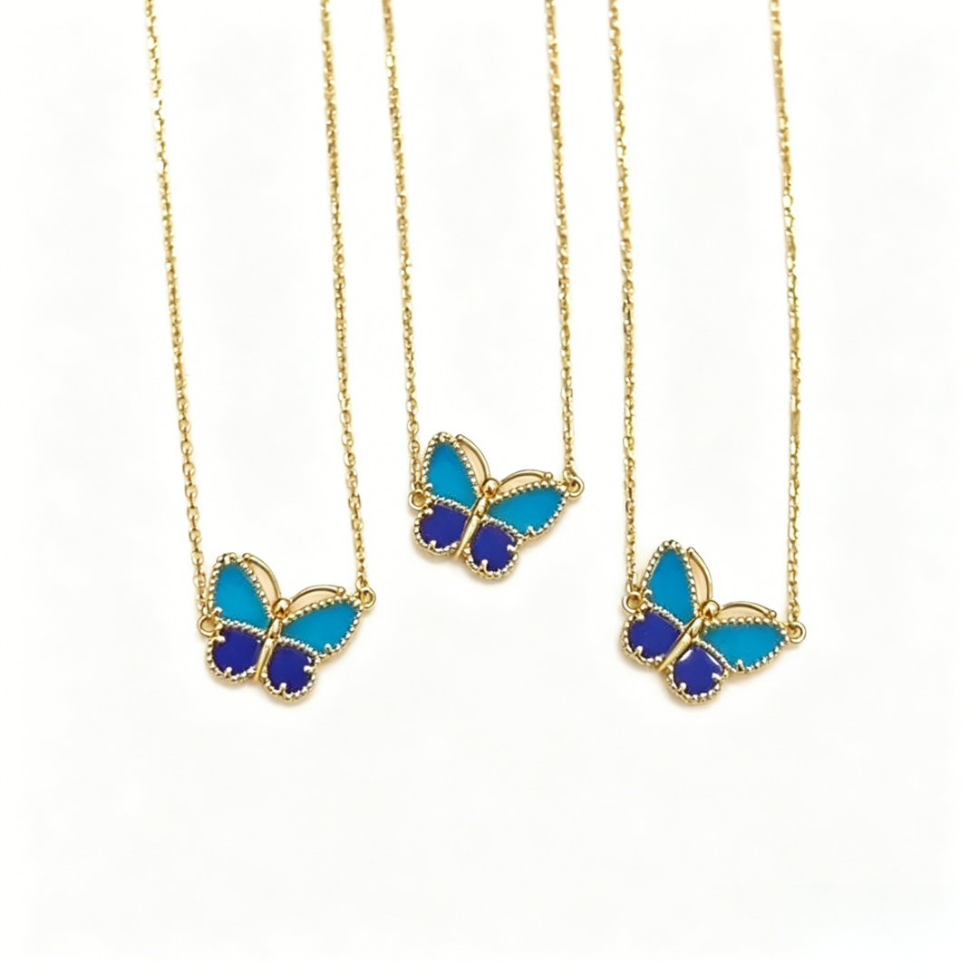 [RAFFINE] 2026 NEW LUCKY BUTTERFLY 1 MOTIFS NECKLACE