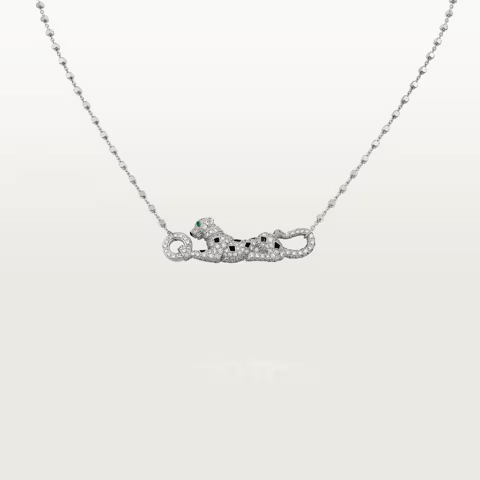 [Raffine]PANTHERE PAVED DIAMOND NECKLACE