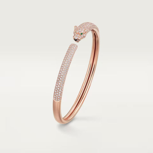 [Raffine]PANTHERE FULL DIAMOND OPEN BRACELET