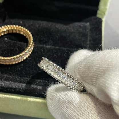 [RAFFINE] ANILLO DE PLATA CON DIAMANTES Y PERLEE